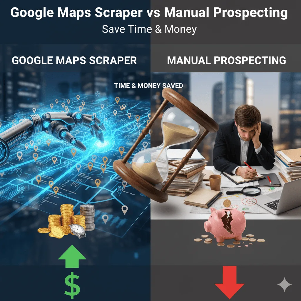 Google Maps Scraper vs Manual Prospecting: Save Time & Money