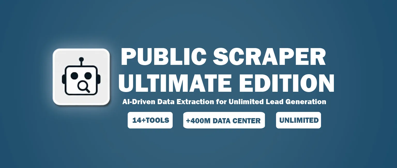 Public Scraper Ultimate with data center and automation tools