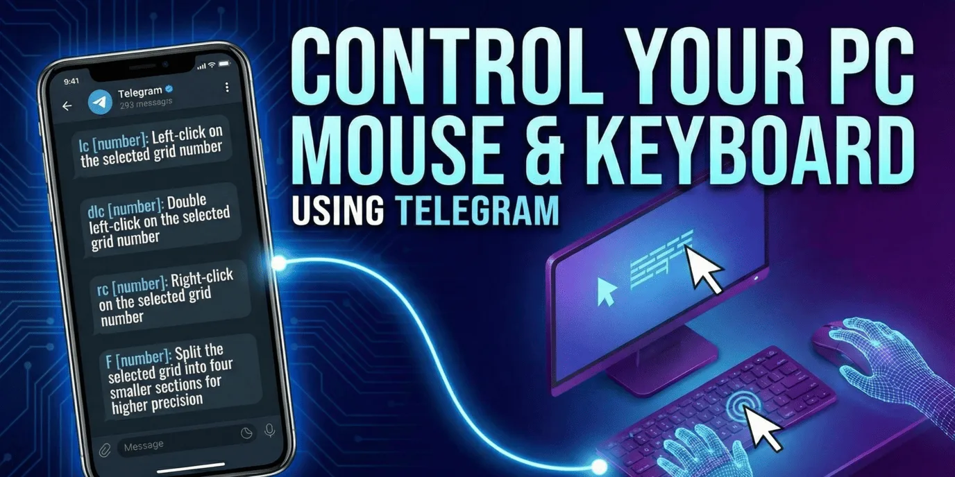 How to Control PC Mouse and Keyboard Using Telegram