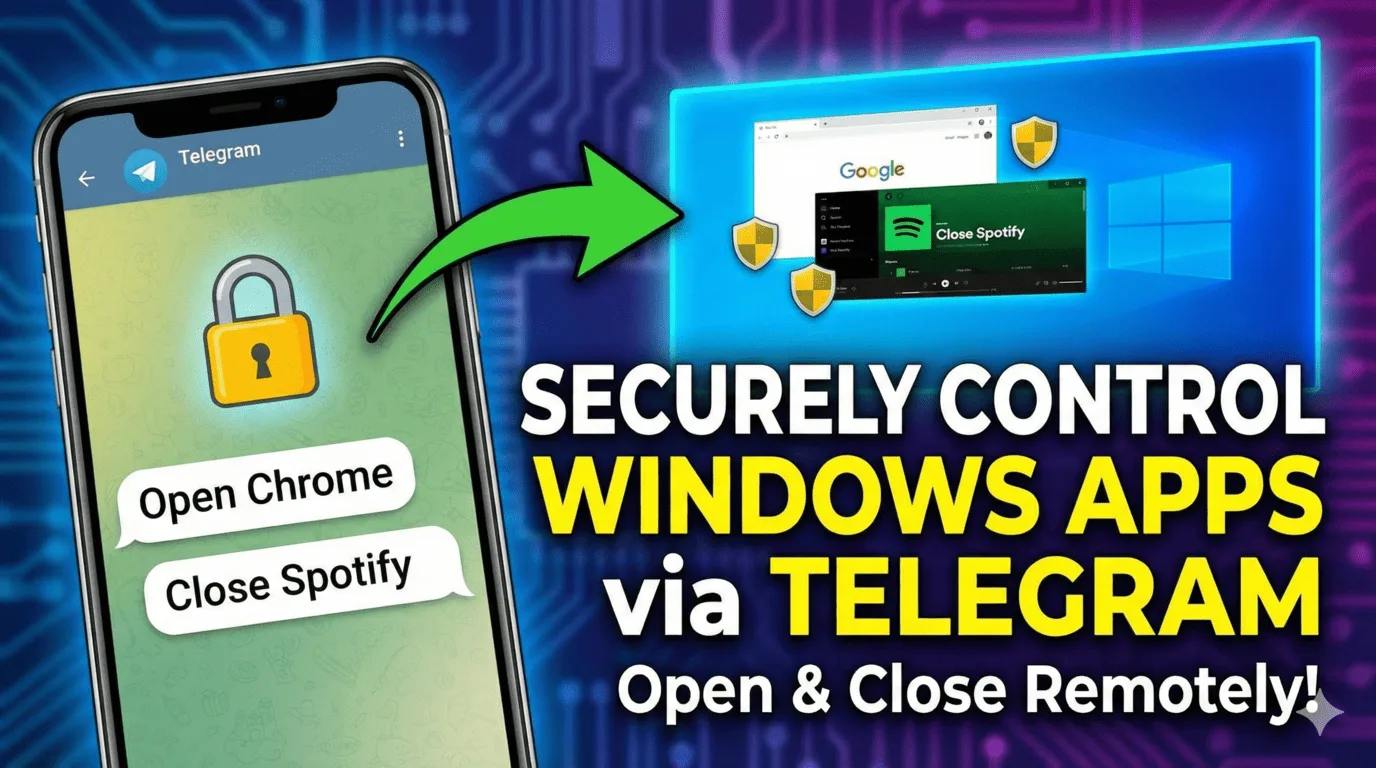 How to Securely Open and Close Windows Apps with Telegram