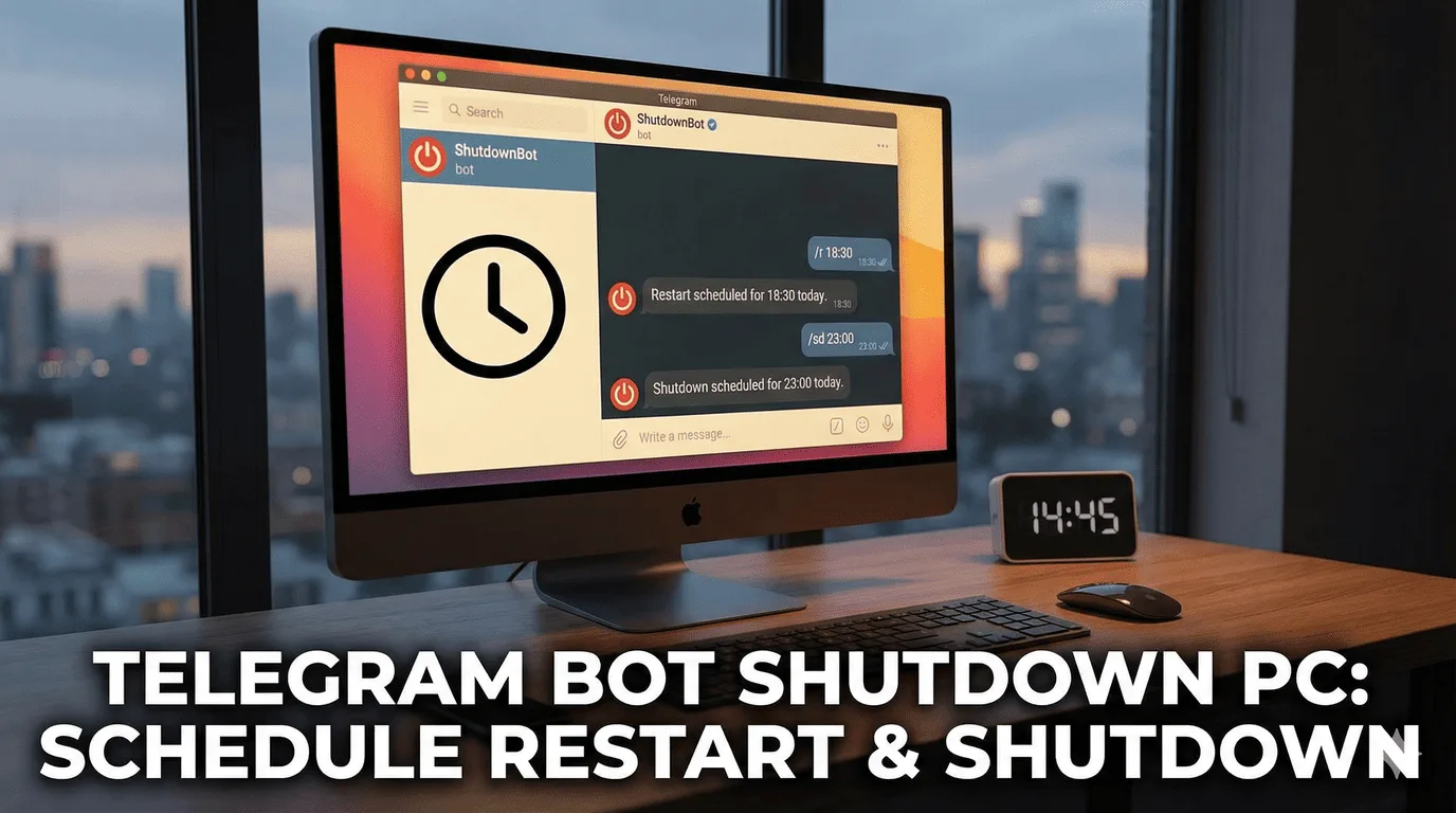 Telegram Bot Shutdown and Restart PC Easily on Windows