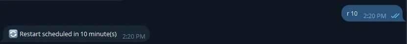 Schedule a Windows PC restart in 10 minutes using a Telegram bot restart command