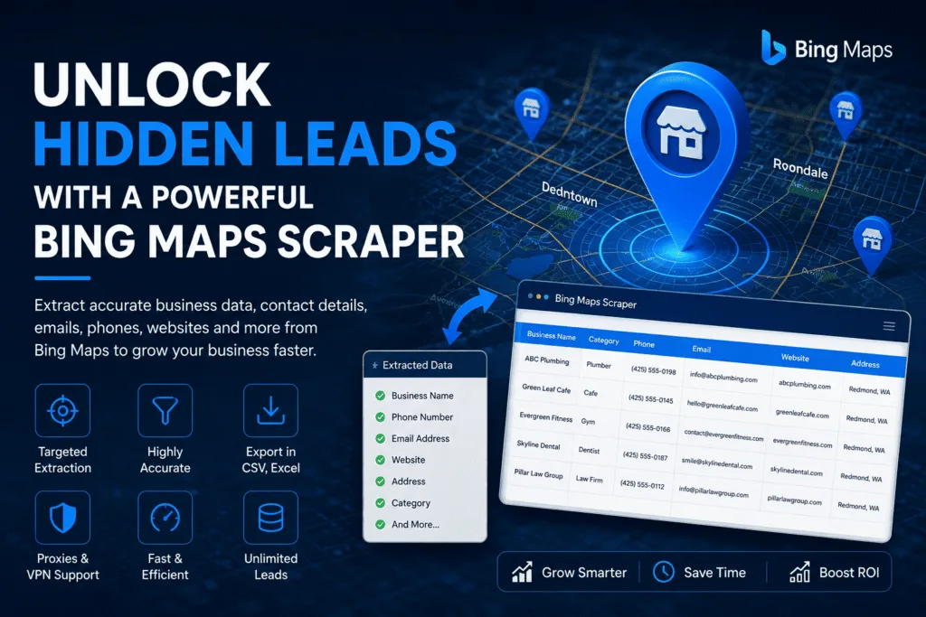 Bing Maps scraper collecting local business leads